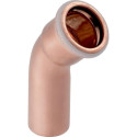 Coude 45° avec extrémité à emboîter D12mm, cuivre Réf 60701