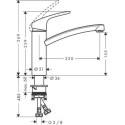 Mitigeur d'évier FOCUS bec orientable à 360° acier inox réf. 31806800