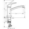 Mitigeur d'évier FOCUS bec orientable à 360° acier inox réf. 31806800
