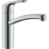 Mitigeur d'évier FOCUS bec orientable à 360° acier inox réf. 31806800