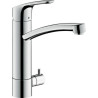 Mitigeur d'évier FOCUS bec orientable à 360° acier inox réf. 31806800