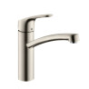 Mitigeur d'évier FOCUS bec orientable à 360° acier inox réf. 31806800