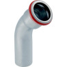 Coude 45° D12mm avec extrémité à emboîter, acier carbone Réf 20701
