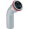 Coude 45° D12mm avec extrémité à emboîter, acier carbone Réf 20701