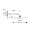 Ensemble douche de tête et bras 380 mm, 1 jet Rainshower Cosmopolitan 310 Chromé Réf : 26066000