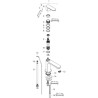 Mitigeur de lavabo 80  Rebris S CoolStart avec tirette et vidage Noir mat Réf. 72513670