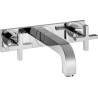 Set de finition Axor CITTERIO pour mélangeur de lavabo mural 3 trous avec poignées croisillons, bec long L 226 mm et plaque de recouvrement, chromé réf. 39144000
