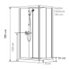 Cabine de douche Kineprime 90r pivotant bas transparent mécanique réf. CA5609MTN