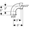 Coude taraudé 90° D18-1/2, acier carbone Réf 20555