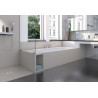Revêtement prêtàposer wedi Fundo Top pour wedi Fundo Primo excentré, format 1200x900x6mm en coloris Stone gris, matériau minéral aspect  pierre naturelle Réf : 072010501