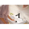 Mitigeur de lavabo 110  Rebris S CoolStart sans tirette ni vidage Noir mat Réf. 72520670