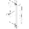 Set de douche 100 Pulsify S 1jet EcoSmart avec barre de douche 65 cm Chromé Réf. 24372000
