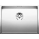 Cuve à encastrer et/ou à fleur en acier inox lisse BLANCO CLARON 550 IF/A vidage 90mm auto InFino et BLANCO PushControl et siphon couleur brossé aspect mat garantie à vie Réf. 521639