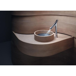 Mitigeur de lavabo AX Starck Organic 365 pour vasque libre sans tirette ni vidage, bonde à écoulement libre réf. 12012000