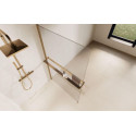 Kit Frame porte-serviettes externe + tablette interne Hd 130-180 cm version gauche profilés Or Rose Brossé (R) Réf : R80KUFRHD18S-R