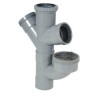 Culotte universelle orientable parallèle, 45° / 67°30, pour 2 WC CHUTUNIC PVC diamètre 100mm rèf. BTUNI3