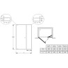 Porte de douche pivotante SERENITY 100 cm chrome Réf. E14P100GA
