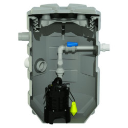 Station de relevage eaux usées à enterrer Sanifos 280 - 1 pompe avec système de dilacération Réf. SANIFOS280GRS