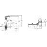 Mitigeur lavabo CLEO1889 avec vidage chromé Réf. E24307-CP