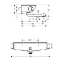 Mitigeur de bain-douche thermostatique ECOSTAT SELECT 150 mm + ou - 12 mm Chromé réf. 13141000