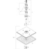 Douche de tête HG Raindance E 300 Air 1jet avec raccordement plafond 100 mm réf. 26250000