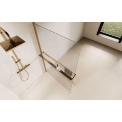 Kit Frame porte-serviettes externe + tablette interne Hd 120 cm version droite profilés Silver Réf : R80KUFRHD12D-B