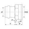 Manchon SP 4270GV cuivre F à visser - F à sertir diam 42-33x42 réf 6672259