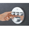 Thermostatique pour installation encastrée 3 sorties Grohtherm SmartControl Chromé 29121000