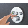 Thermostatique pour installation encastrée 3 sorties Grohtherm SmartControl Chromé 29121000