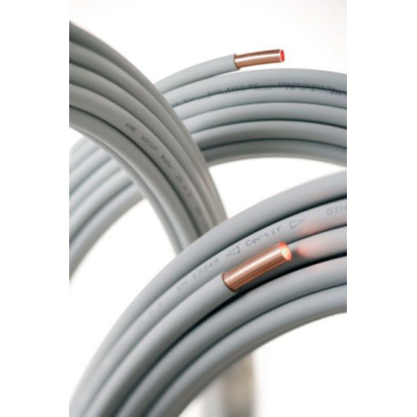 Tube cuivre pré-gainé recuit WICU diamètre 16 mm épaisseur 1 mm couronne de 25 mètres Réf. 501271449