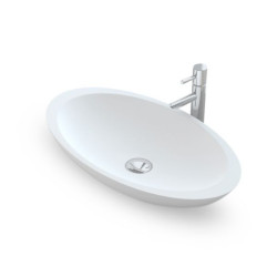 Vasque ovale SOFIA 60 cm finition mat sans trop plein Réf. NS-5009