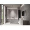 Système de panneaux muraux étanches Polyrey Nuance support composite profil bord arrondi + languette - Béton Bullé B133 finition FIA - 260x120cm x 11,7mm Réf.940094
