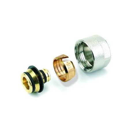Raccord à compression pour tube PER 3/4E-12x2 finition nickelé réf. 835722