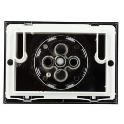 Plaque de commande 398 double volume chromé brillant bouton rond chromé mat Réf. 0709190