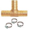 Té cannelé laiton diamètre 19mm + co Réf. 98.00108