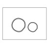 Plaque de commande duo pour bâti-support blanc 204x147mm Ref. WPCDUOB