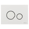 Plaque de commande duo pour bâti-support blanc 204x147mm Ref. WPCDUOB