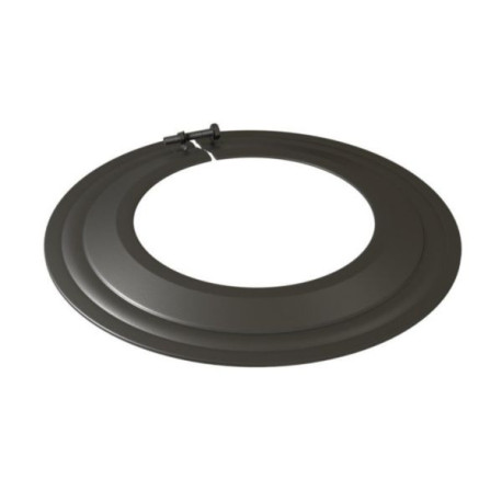 Rosace acier émaillé noir mat diamètre 97 mm réf. 343742