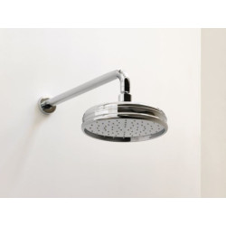 Pomme de douche Rétro Luxe laiton chromé anticalcaire raccord F 1/2 diamètre 200 mm réf. RX54851
