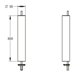 Réhausse seule pour robinetterie grande cuisine PRESTO CHEF. Compatible avec les modèles monotrou. Hauteur 300 mm, diamètre 50 mm. réf.70836