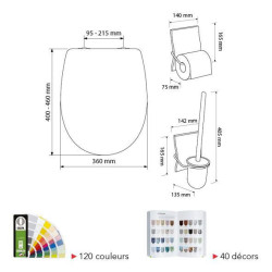 Pack ARIANE + porte-balai + porte-papier manschugelb Réf. 7PA000805