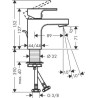 Mitigeur lavabo Vernis Shape 70 CoolStart avec tirette et vidage synthétique Chromé Réf. 71593000
