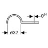 Collier cavalier simple Mepla D32mm, acier Réf 602.765.26.1