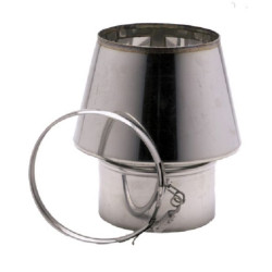 Cône de finition inox316 6 / 10ème + collier de sécurité D 153 Ep0,6 réf. 825153