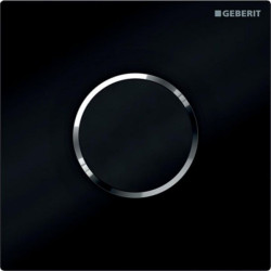 Déclenchement HyTronic Sigma10 infrarouge encastré pour urinoir, pile, noir / chromé brillant / noir réf. 116035KM1