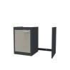 Porte de caisson associée meuble bas cuisinette CLIPMETAL COLOR 120 cm, Coloris Soie