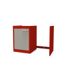 Porte de caisson associée meuble bas cuisinette CLIPMETAL COLOR 120 cm, Coloris Soie
