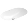 Vasque à encastrer par le dessous O.NOVO 60 x 35 cm en porcelaine, avec trop-plein, blanc Réf. 41626001