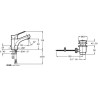 Mitigeur lavabo BRIVE avec système d'installation breveté 5 35'' chromé Réf. E75759-4-CP