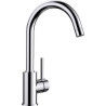 Mitigeur avec bec orientable BLANCO MIDA-S avec douchette couleur SILGRANIT Look chrome garantie 2 ans Réf. 521454